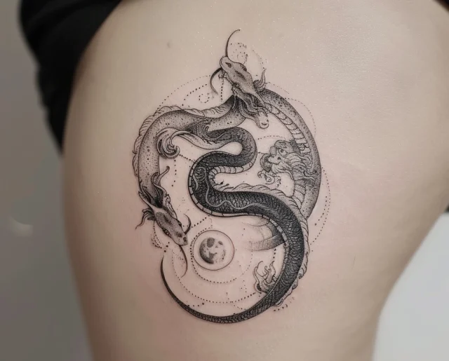 Yin-Yang Serpent: Balance and Harmony