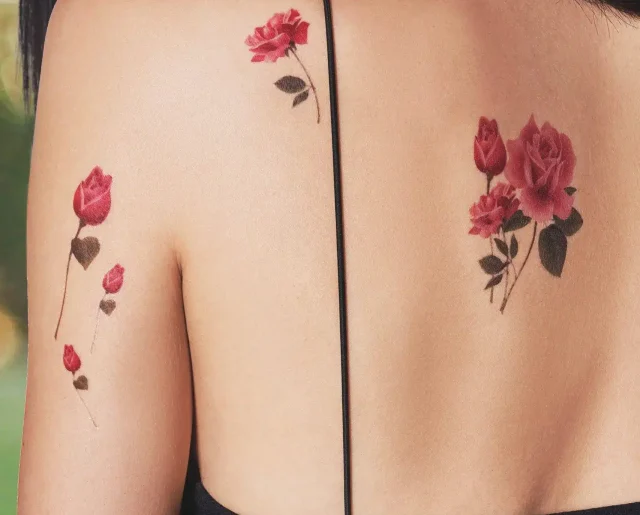 Rose tattoo: symbolism and ideas